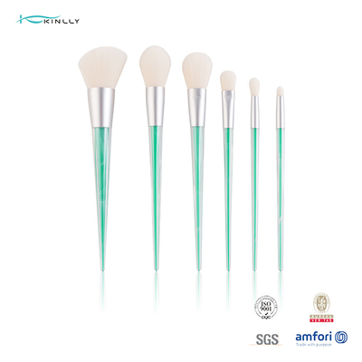 6pcs Crystal Makeup Brushes Set Soft zet de Professionele Uitrusting van de Make-upborstel overeind
