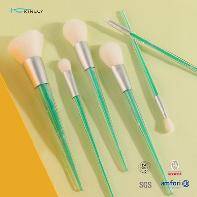 6pcs Crystal Makeup Brushes Set Soft zet de Professionele Uitrusting van de Make-upborstel overeind