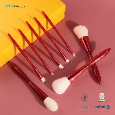 Rode Plastic van de Borsteluitrustingen van de Handvat Professionele Make-up van de het Aluminiummetalen kap Kosmetische de Borstelreeks