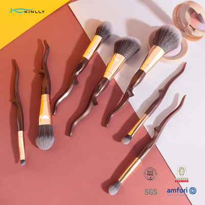 Aangepaste OEM 7pcs de Borstelreeks van Kit Vegan Eyeshadow Foundation Cosmetics van de Make-upborstel