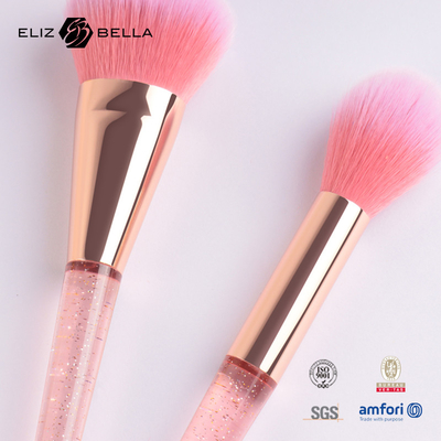 7pcs van het het Haar Plastic Handvat van Rose Gold Cosmetic Brush Set Synthetische van de de Reismake-up de Borstelreeks