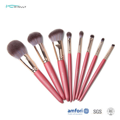 8pcs aluminiummetalen kap Rose Gold Makeup Brush Set
