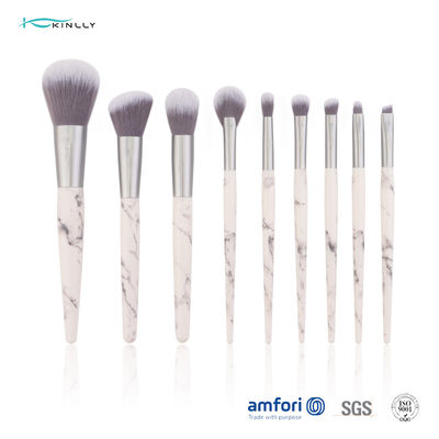 Reeks van de de Make-upborstel van de aluminiummetalen kap ISO9001 9pcs de Kosmetische