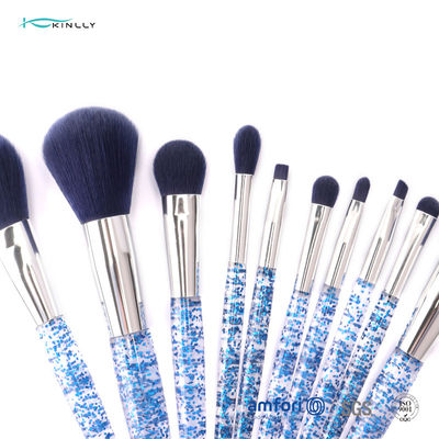 10PCS de transparante Kosmetische Hulpmiddelen van de het Handvat Kosmetische Make-up van de Make-upborstel Vastgestelde Plastic