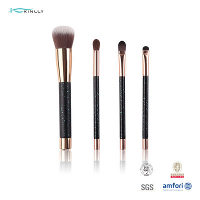 De plastic Metalen kap van het Handvat4pcs Mini Cosmetic Makeup Brush Set Aluminium