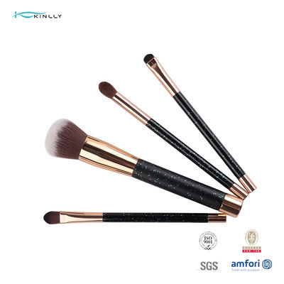 De plastic Metalen kap van het Handvat4pcs Mini Cosmetic Makeup Brush Set Aluminium