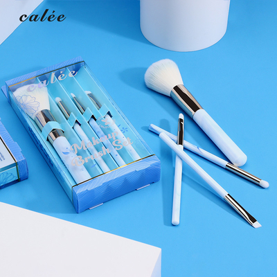 4pcs Reis make-up borstels Plastic handle cosmetische borstel met PVC verpakkingsdoos