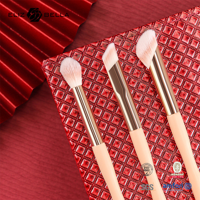 5pcs Fabrieksprijs Custom Logo 100% Synthetisch Haar Vegan Gezicht Oog Make-up Borstel Set,Houten Handvat En Aluminium Ferrule