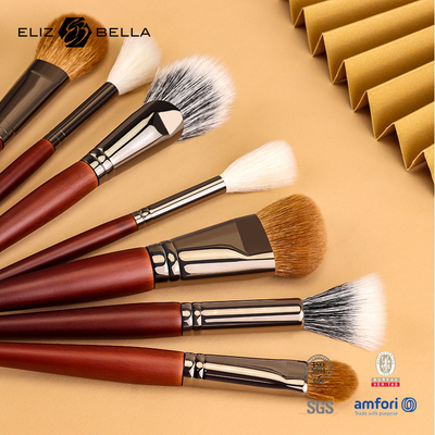 Professionele kwaliteit make-up borstel set met houten handvat, Luxe cosmetische borstels, OEM bestellingen welkom