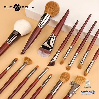 Professionele kwaliteit make-up borstel set met houten handvat, Luxe cosmetische borstels, OEM bestellingen welkom