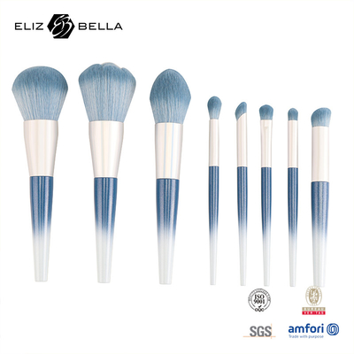 10pcs schoonheid benodigdheden plastic handvat reis make-up borstel set met synthetisch haar, OEM bestellingen zijn welkom