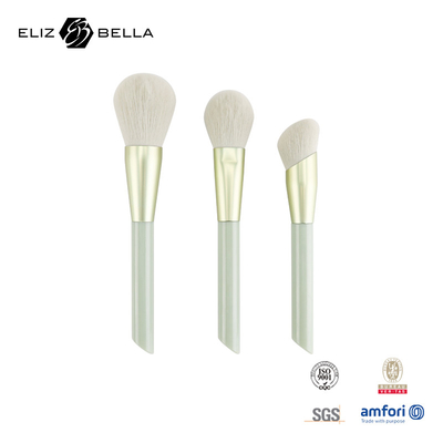 3pcs maatwerk make-up borstel voor poeder, blush, contour borstel, plastic handvat en aluminium ferrule