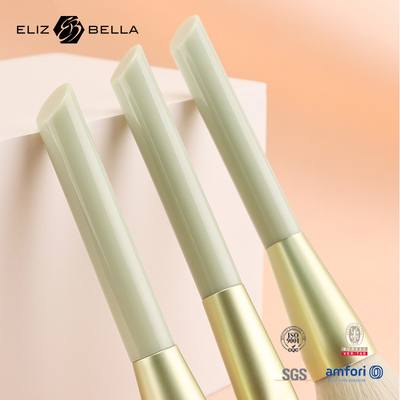 3pcs maatwerk make-up borstel voor poeder, blush, contour borstel, plastic handvat en aluminium ferrule