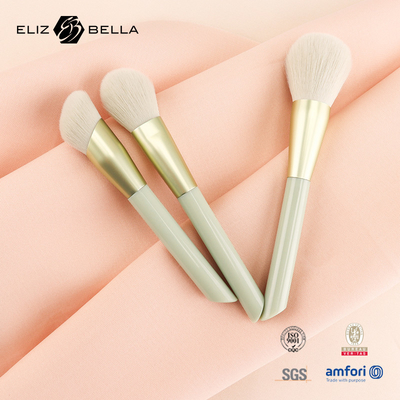 3pcs maatwerk make-up borstel voor poeder, blush, contour borstel, plastic handvat en aluminium ferrule