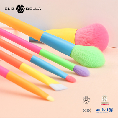 12pcs kleurrijke kunststof handvat en aluminium ferrule schoonheid cosmetische borstel set Proef