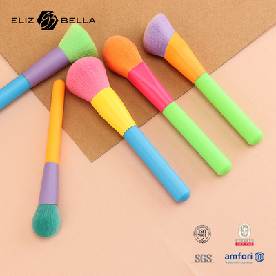 12pcs kleurrijke kunststof handvat en aluminium ferrule schoonheid cosmetische borstel set Proef