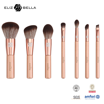 7pcs aanpasbare reis make-up borstel set met plastic handvat en synthetisch haar