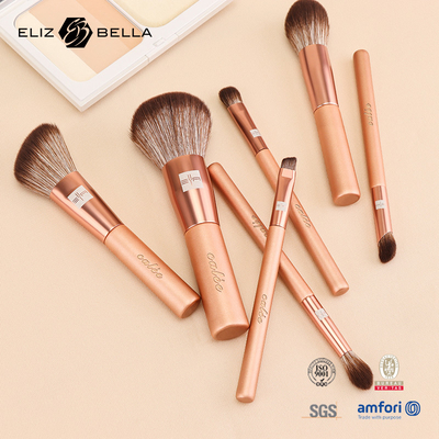 7pcs aanpasbare reis make-up borstel set met plastic handvat en synthetisch haar