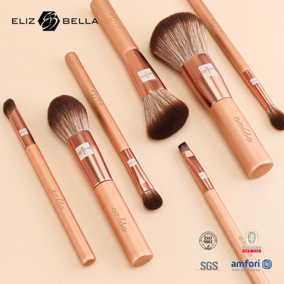 7pcs aanpasbare reis make-up borstel set met plastic handvat en synthetisch haar