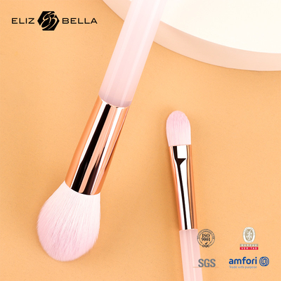 5pcs Roze Plastic Handle Make-up Brush, Synthetisch Haar Cosmetische Brush Set, Poeder, Oog Blendiang, Oog Schaduw Brush