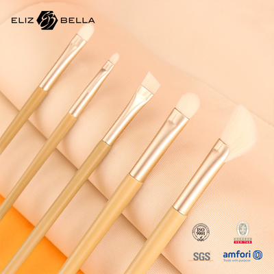 11 stukken mooie houten handvat schoonheid make-up borstel gereedschap, aluminium ferrule cosmetische borstels, synthetische haarborstels kits