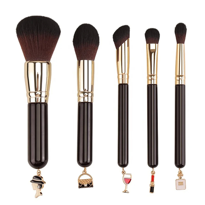 Op maat gemaakte cosmetische make-up borstel set hoekige blush, platte borstel, smeerborstel, fan borstel stijl