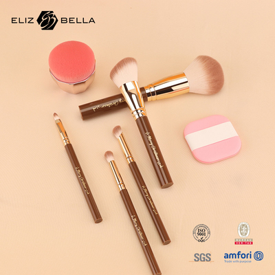 Reis make-up borstel set gebruikt met BLUSHER, CONCEALER, wenkbrauwen potlood, Eyeliner,OEM / ODM bestellingen welkom