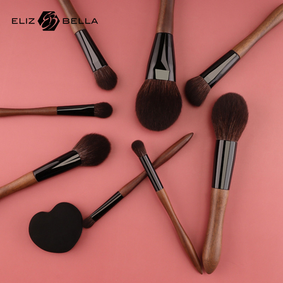Op maat gemaakte handgreep kleur niet-glijdende coating cosmetische make-up borstel voor moeiteloze make-up applicatie