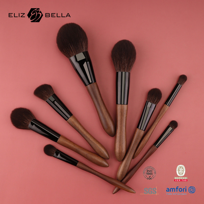 Op maat gemaakte handgreep kleur niet-glijdende coating cosmetische make-up borstel voor moeiteloze make-up applicatie