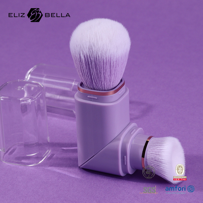 2 in 1 Design Intrekbare Borstel Zachte Duurzame Verantwoordelijk Gemaakt 100% Vegan Nylon Haar Make-up Borstels voor Salon/Huis/Kado