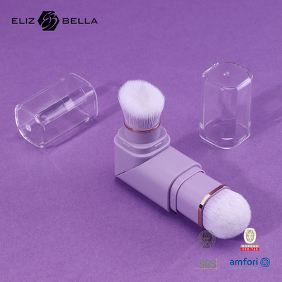 2 in 1 Design Intrekbare Borstel Zachte Duurzame Verantwoordelijk Gemaakt 100% Vegan Nylon Haar Make-up Borstels voor Salon/Huis/Kado