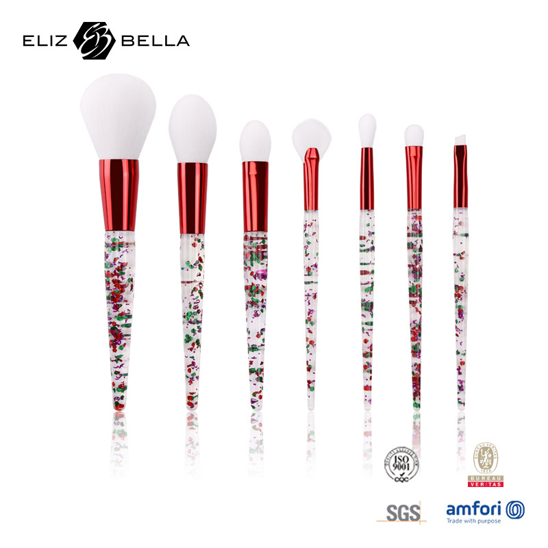 7pcs Make-up Brush Gift Set Beauty Care Plastic Handle Synthetisch Haar