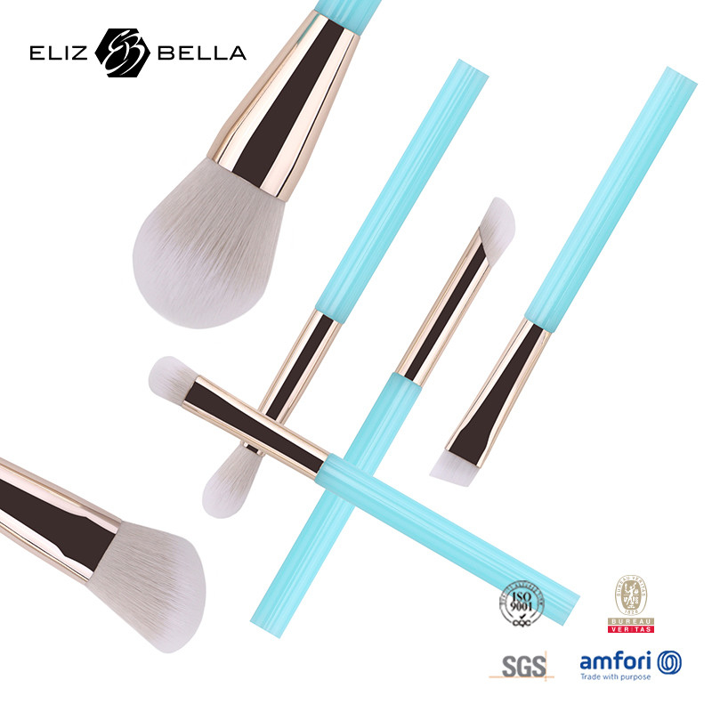 6pcs OEM make-up oogborstels voor schoonheidsverzorging, wreedheidsvrij synthetisch haar make-up borstel kit