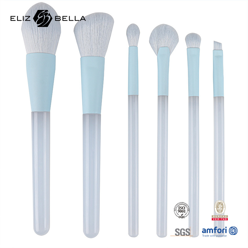 Plastic Handle Customized LOGO Accepted Luxury Make-up Brushes voor Make-up Function Brushes,100% synthetisch haar