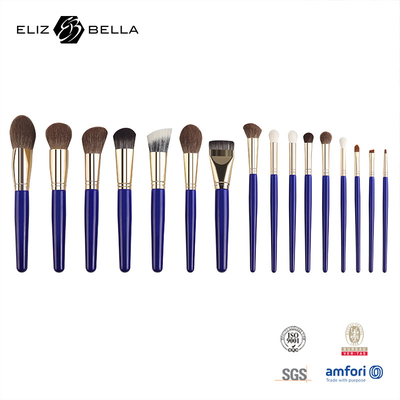 Professionele kwaliteit volledige make-up borstel set voor privé label, cosmetische borstel set met synthetisch haar