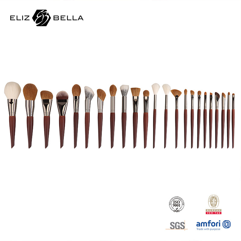 Professionele kwaliteit make-up borstel set met houten handvat, Luxe cosmetische borstels, OEM bestellingen welkom