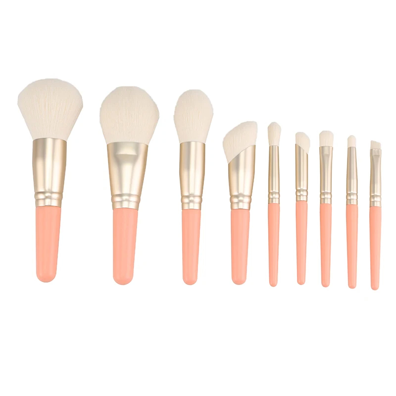 Aluminium Ferrule Private Logo Make-up Brush Kit Synthetisch haar voor professionele make-up kunstenaars