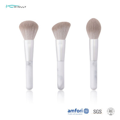 ISO9001 Borstel van de het Haarmake-up van aluminiummetalen kappen 3pcs de Synthetische