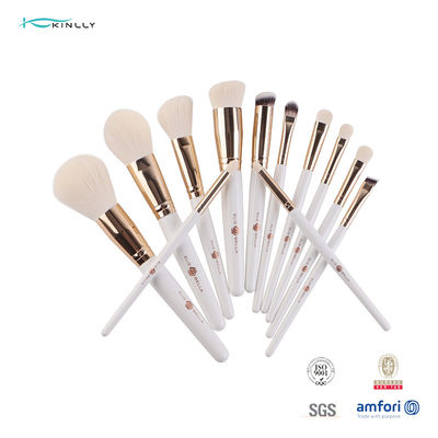 stichting van het de borstel vastgestelde poeder van de eco de vriendschappelijke 12pcs Gouden Metalen kap kosmetische