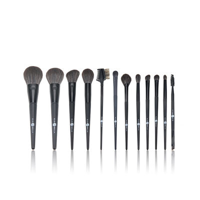 Synthetisch van de Borstel Vastgesteld Schoonheidsmiddelen van de Haar12pcs Zwart Make-up de Schoonheidshulpmiddel
